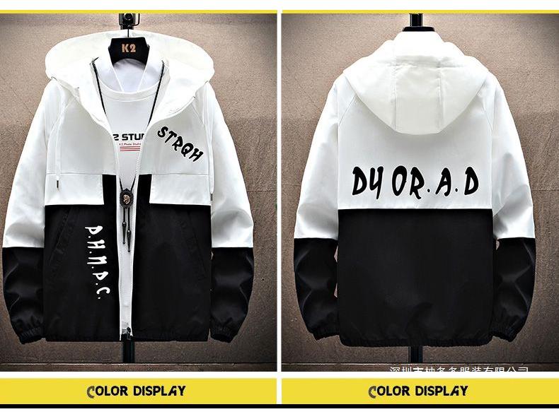Мужская модная рабочая куртка с капюшоном в корейском стиле для подростков