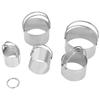 5PCS Set Biscuits Cutter Stainless Steel Round Cookies Cutter with Handle Baking Dough Tools