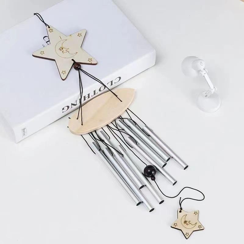 1PCS Outdoor Metal Wind Chimes Yard GardenBell Wind Chime Window Bells Wall Hanging Decorations Home Decor Wooden Wind