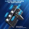 3 Socket Auto Socket Lighter Splitter 9 In 1 Car Charger Adapter with PD/QC 3.0*2 Quick Charge,154W 12V/24V Independent Switches DC for All Car