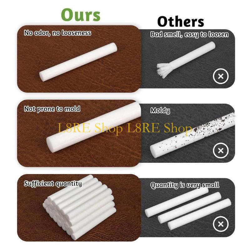 L8RE 50Pieces Humidifier Cotton Filter Sticks Sponge Texture Suitable for Most Models for Efficient Moisture Control