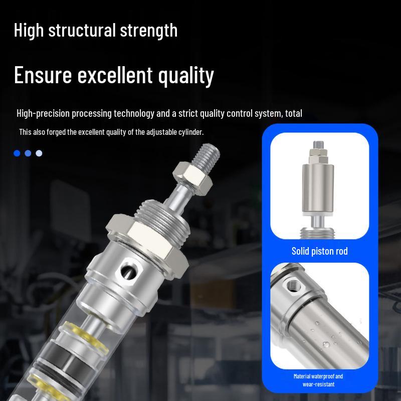 Adjustable Stroke Mini Stainless Steel Pneumatic Cylinder (maj16/20/25/32/40X100-25-50sca)