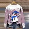 Christmas Hoodies Snowman 3D Print Sweatshirts Women Long Sleeve Y2k Hoodie Streetwear Oversized Pullovers Tops Woman Clothing