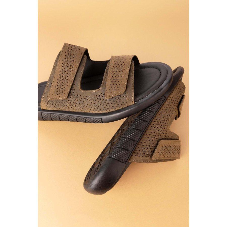 Мужские повседневные летние тапочки из натуральной кожи