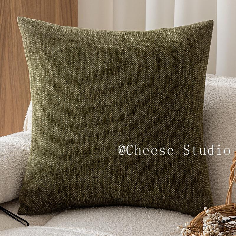 Наволочка во французском средневековом стиле с черной каймой Ретро-зеленая наволочка для подушки Декор дивана в американском стиле для гостиной Наволочка для поясной подушки