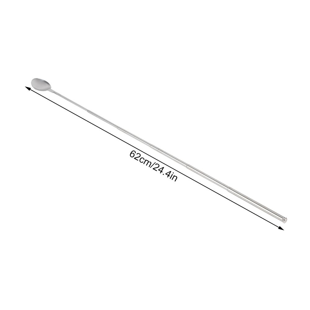 1 шт. Телескопическая раздвижная ложка для помешивания коктейлей из нержавеющей стали Magic, длинная ложка, карманные барные ложки, максимальная длина 62 см