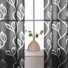 Romantic Leaves Pattern Sheer Curtain Elegant Tulle Curtain Modern Window Drapes  Bedroom