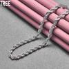 925 Sterling Silver Twisted Necklace Fashionable Wedding Jewelry