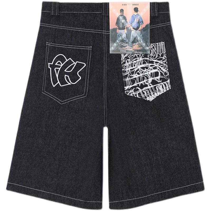 Хип-хоп модные повседневные мужские джинсовые шорты Брюки Мужская мода ретро-стиль джинсовые шорты плюс размер