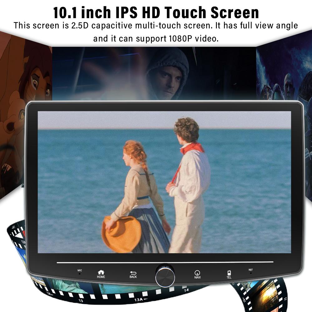 Универсальный 10,1-дюймовый HD сенсорный экран Indash Android13 1Din автомобильный мультимедийный MP5-плеер Mirror Link GPS-навигация Авторадио Аудио Стерео