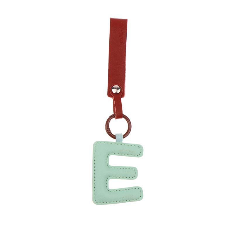 A To Z Pu Leather Initial Letter Keychain Women Cartoon Candy Color Bag Phone Pendant Car Keyrings Jewelry Gifts
