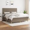 3142669 vidaXL Divan-lit Tapissier Avec Matelas Taupe 160x200 Cm Tissu