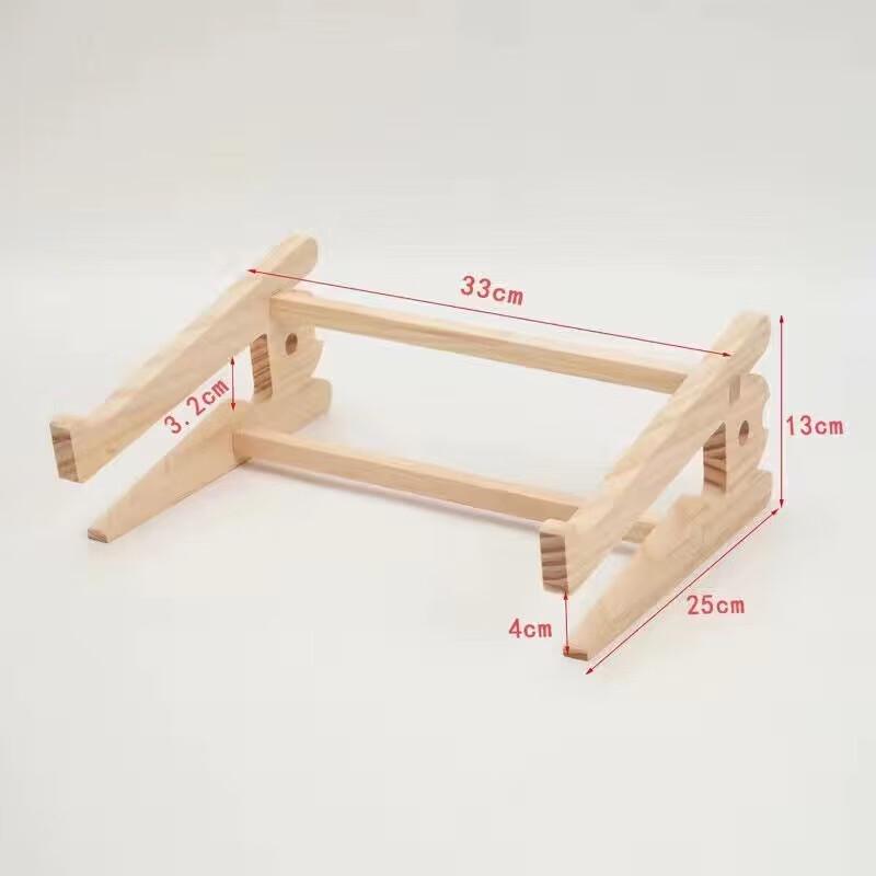 Reinforced Solid Wood Ergonomic Laptop Riser Stand