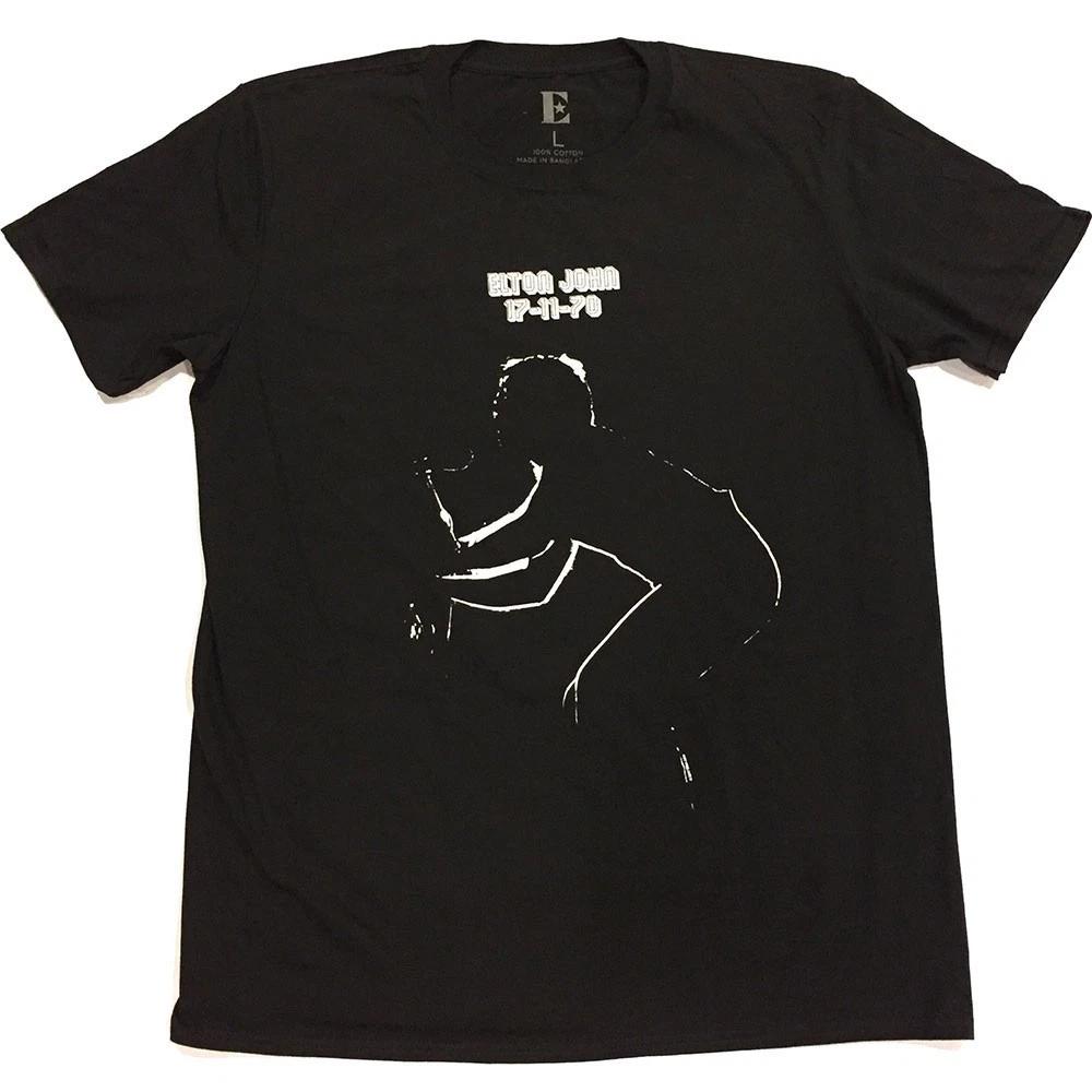 Men's Elton John 17.11.70 Album T-shirt X-Large Black