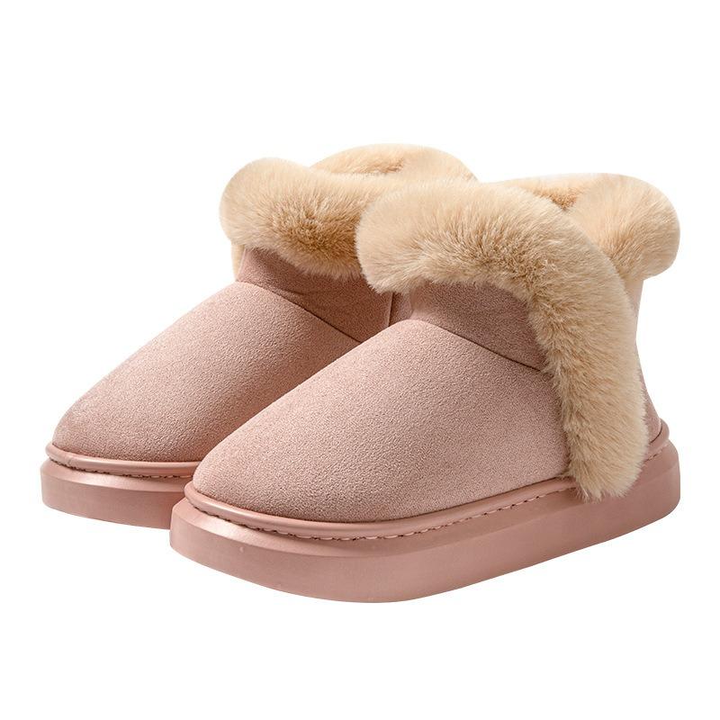 Autumn and Winter New Home Cotton Slippers Fashionable Versatile Snow Boots Outer Wear Thick-soled Velvet High-top Cotton Shoes Women