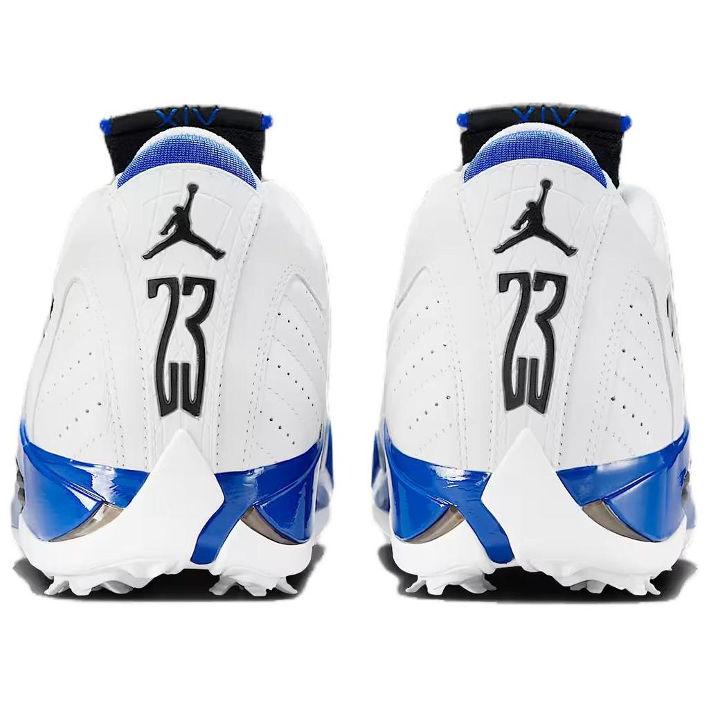 Jordan Air Jordan 14 Низкие Гольф Ботинки Устойчивые к Истиранию Мужские Синие Белые HJ7710-101