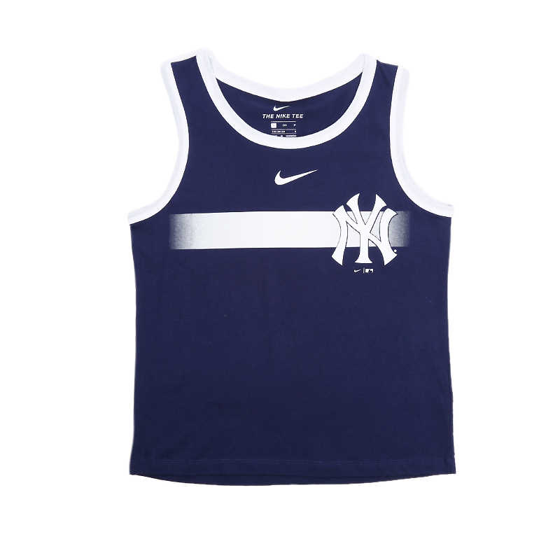 Nike X MLB Collaboration Kids New York Yankees Double Logo Gradient Sports Безрукавка Футболка Детские Топы Темно-Синий 3Z3B7SAHV-NYY