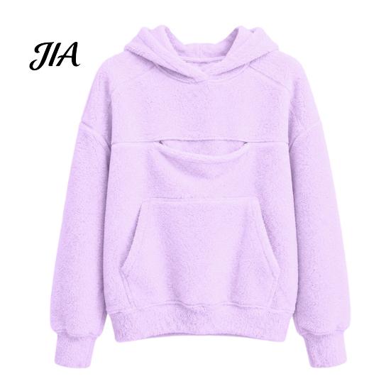 Animal Carrier Hoodie Girls Fleece with Pet Pouch, Cat Dog Hooded Skin Friendly Sweatshirt, Oversized Kangaroo Pocket Pullover Top for Kids