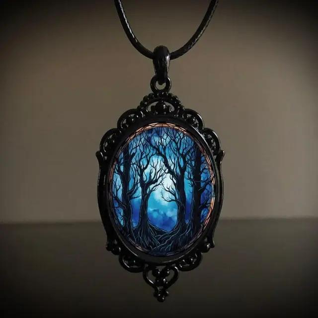 Gothic Necklace Wizard Bat Pumpkin Mystery Wizard Vampire Bat Necklace Halloween Jewelry Accessorie Gift Witch Rope Chain Choker