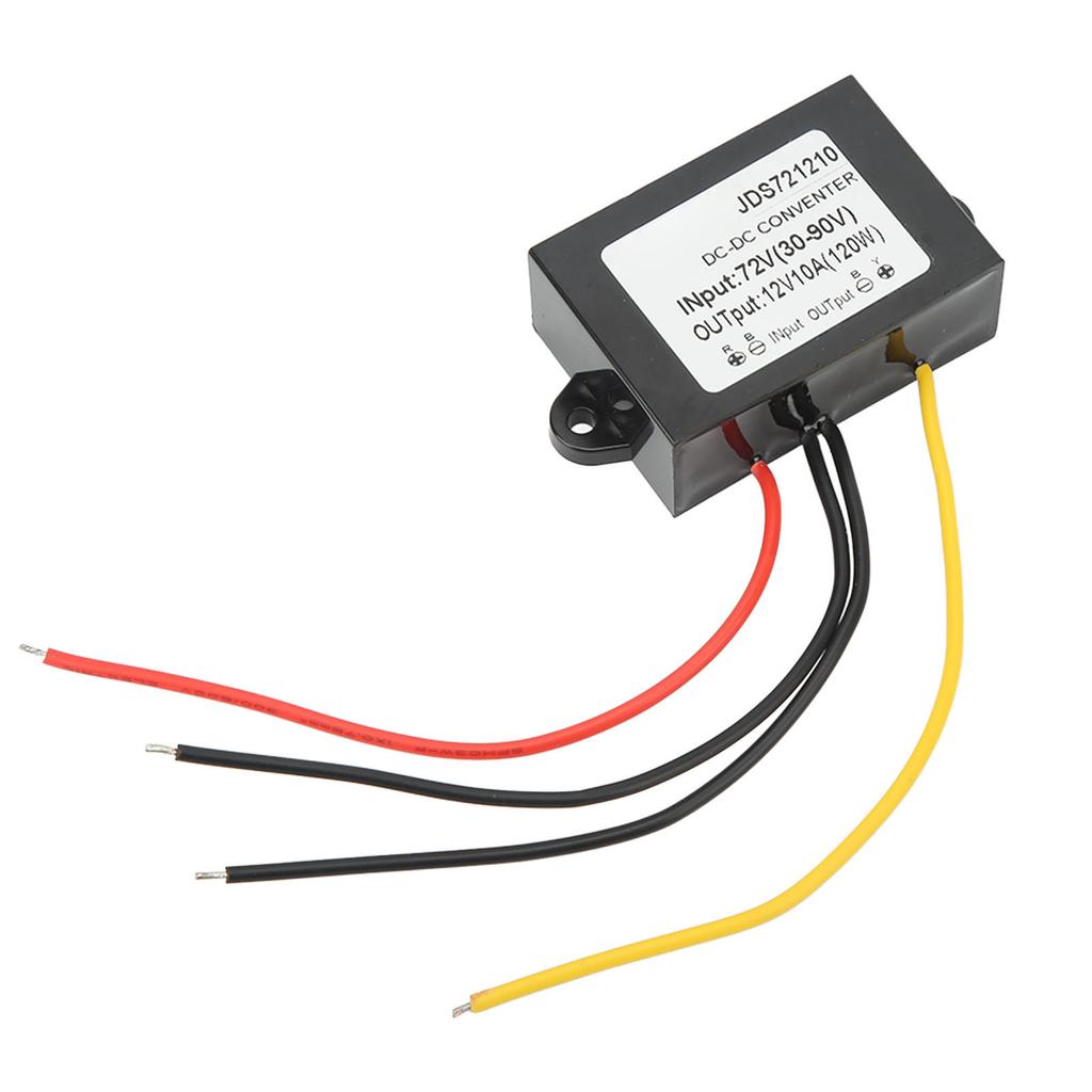 Понижающий преобразователь IP67 Водонепроницаемый DC 72V в DC 12V 10A Модуль преобразователя напряжения для транспортного средства