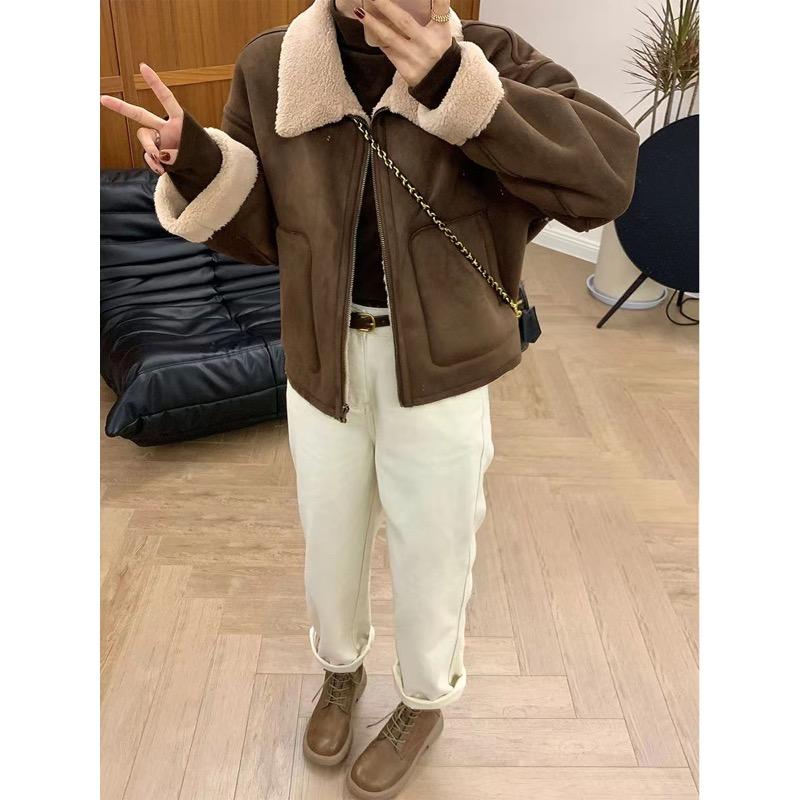 Пальто из овечьей шерсти, женская куртка, верхняя часть