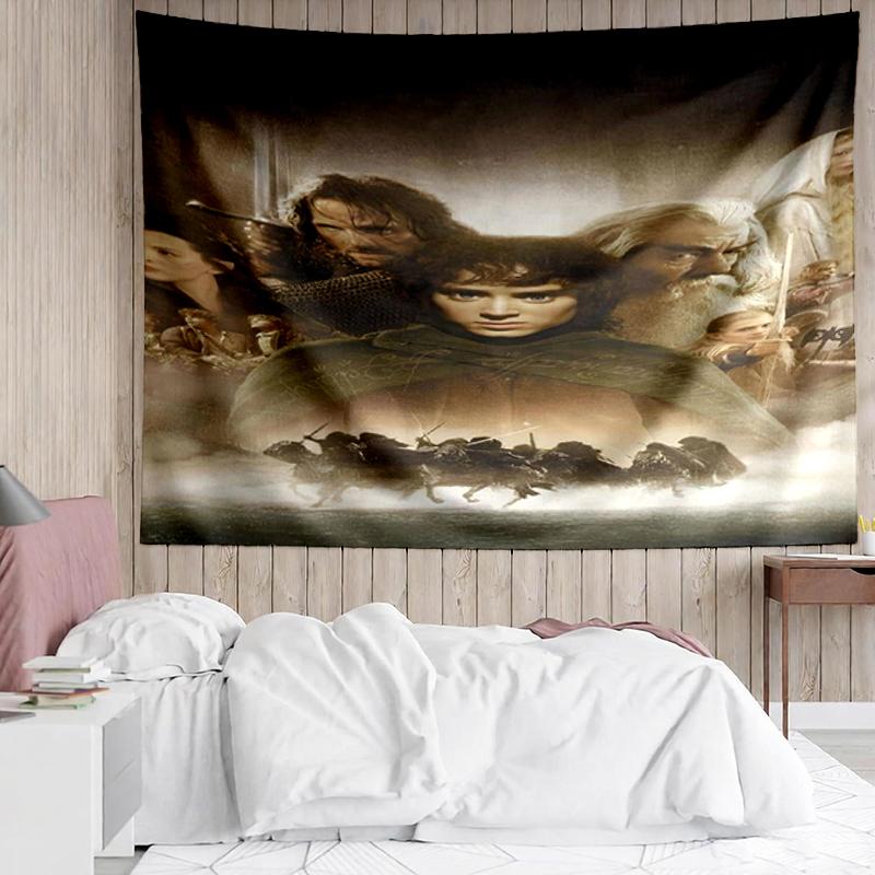 The Lord of the Rings Print Tapestry, Backdrop, Easy Setup, Ideal for Bedroom, Office & Living Room, with Aesthetic Wall Hanging Decor.