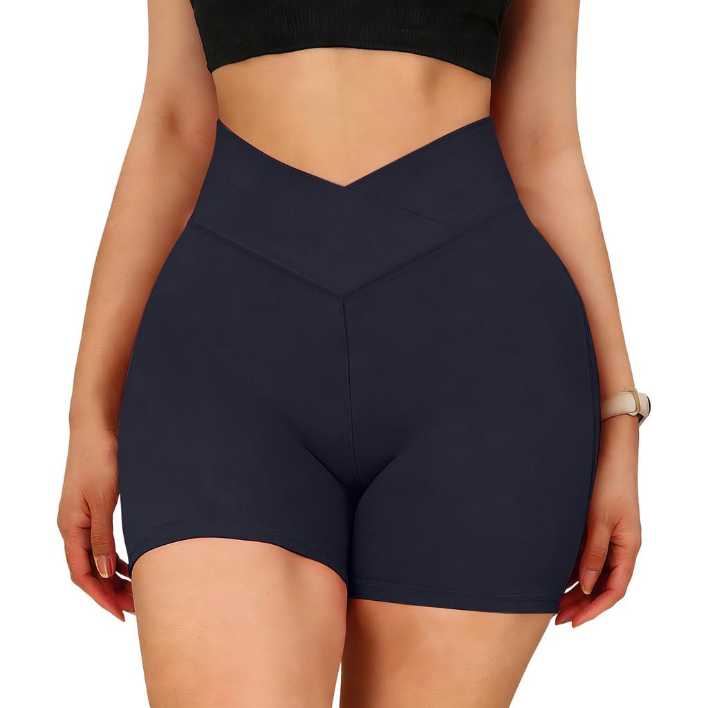 Ladies' Color V-waist Slim Fit Fashionable Versatile Casual Trend Shorts With Hip Coverage