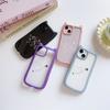 Soft Cat Ear Phone Cases for iPhone 15 13 12 11 Pro Max 14 Plus XR Silicone Anti-Drop Transparent Acrylic Cute Back Cover N67 Aircraft Trajectory Art