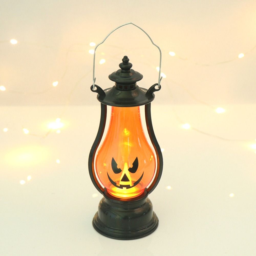 Expression Ghost Lantern Light Hanging Small Oil Lamp Portable LED Pumpkin Lantern Home Decoration