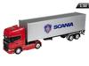Model 1:32, SCANIA V8 R730, Red Tractor - Silver Trailer (C32671SVRCS)