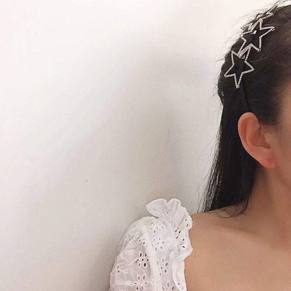 Y2K Star Headband Hollow Pentagram Star Hair Hoop Fairy Pentagram Hairband Party