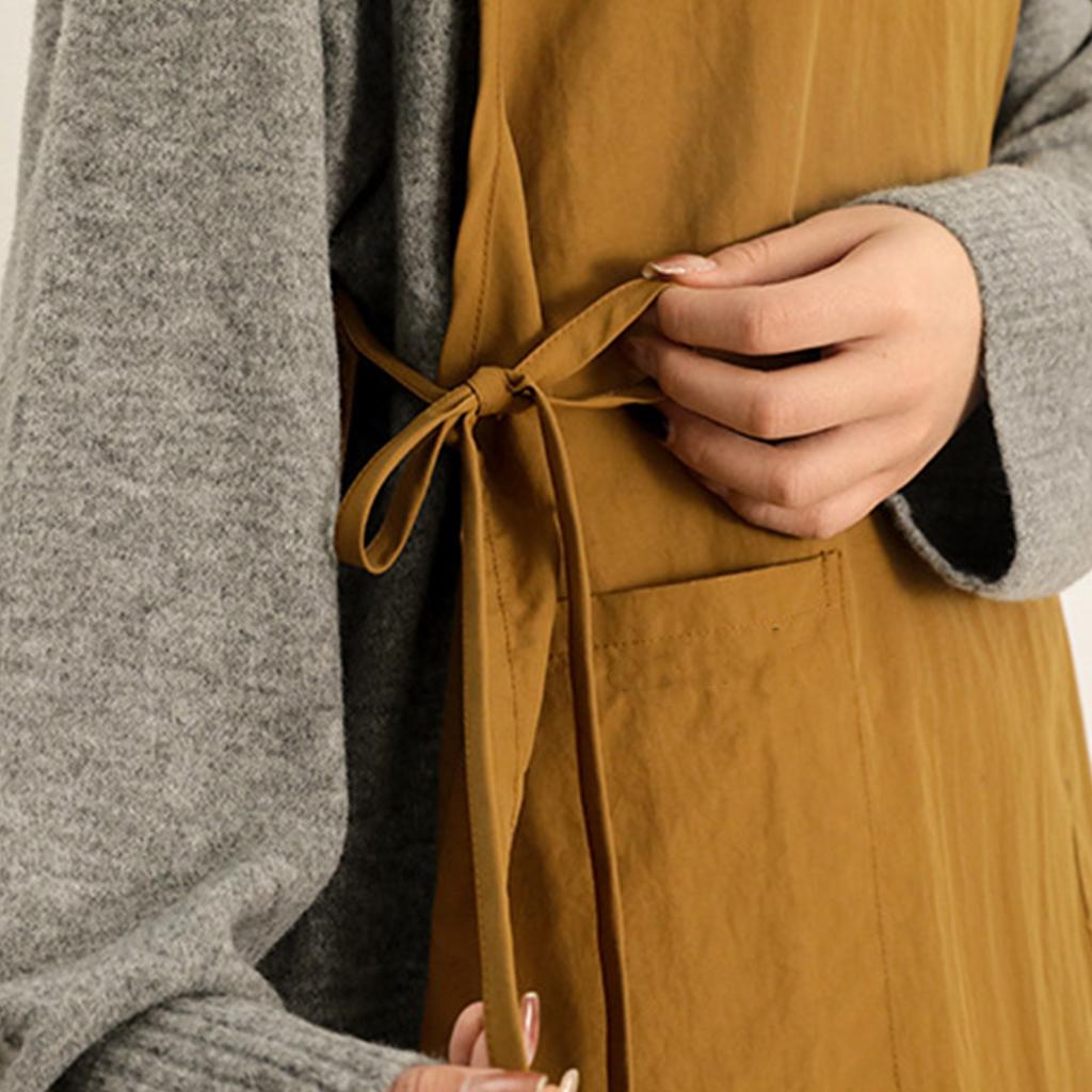 Водонепроницаемый фартук удлиненной длины с регулируемыми шейными завязками. Прочный, легко моющийся дизайн. Идеально подходит для кухни, садоводства, художественных работ и повседневных дел.
