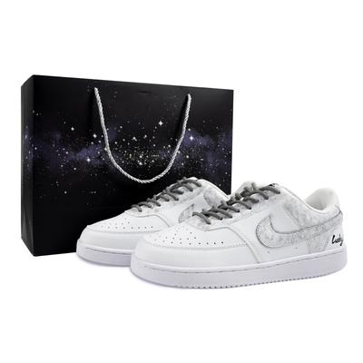 Кроссовки Court Vision White Day Shimmer Сумка для покупок Низкие Кеды для скейтборда Унисекс Серые DH2987-101(team1747-)