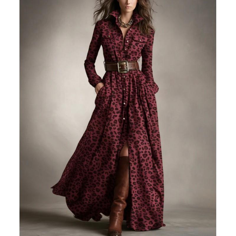 Plus Size Womens French Vintage Plaid Wrap Asymmetrical Midi Dress With Belt Long Sleeve A-Line Skirt Casual