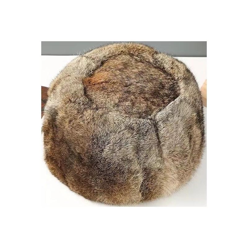 Faux Rabbit Fur Men Women Winter Warmth Cap With Earmuffs Leisure Style For Cold Weather