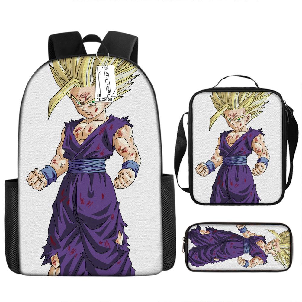 Dragon Ball, аниме Dragon Ball, девочка, мальчик, студент, рюкзак, сумка, мультяшный школьный рюкзак
