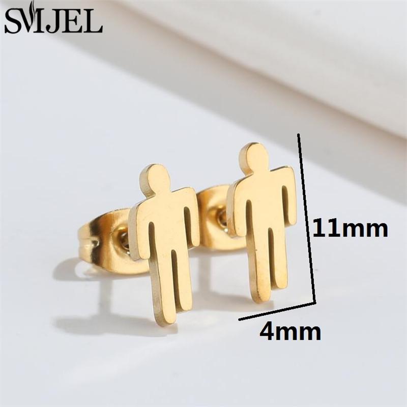 2026 Stainless Steel Geometric Stud Earrings for Women Star Sun Moon Earings Fashion Jewelry Angel Wing Ghost Ear Pendientes