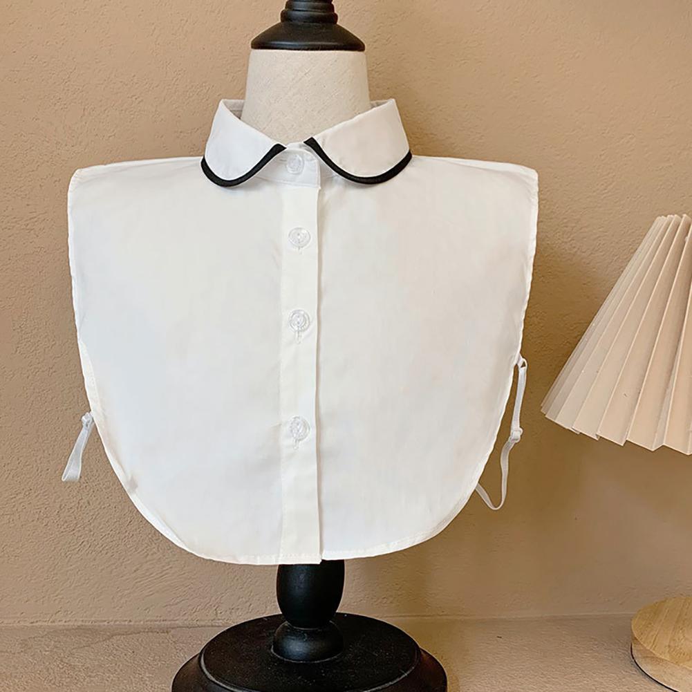 2023 Shirt Fake Collar Lace Black White Shirt Detachable Collar Suit Men Female Shirt Lapel Top Summer Thin Cool Fake Collar