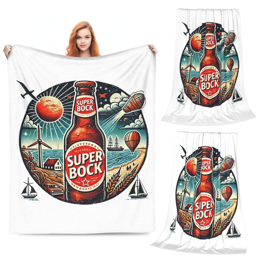 Super Bock Since Logo Anime Blanket Fleece Sofa Throw Blanket Lightweight for Couch Bedding Office Throws Bedspread Quilt