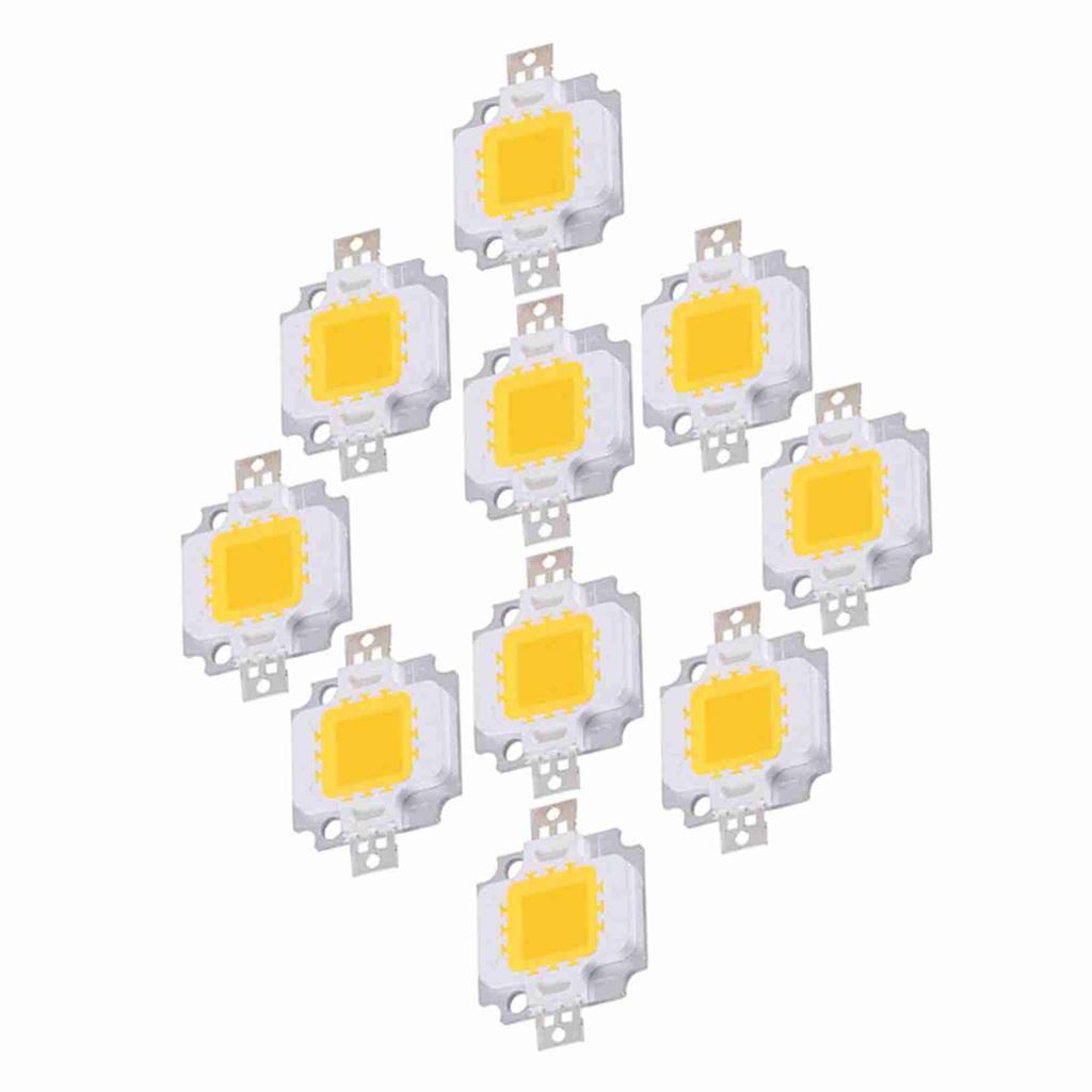 10Pcs 10W LED Warm Cool White SMD Chip COB DC 9‑10V For Lamp Flood Light Bulb Replacement