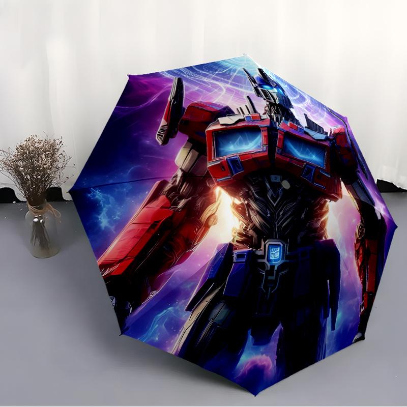 1pc Transformers2 Umbrella, Sun Protection, And UV Shielding. It Has Eight Sturdy Ribs for Outdoor Use And Perfect Gift