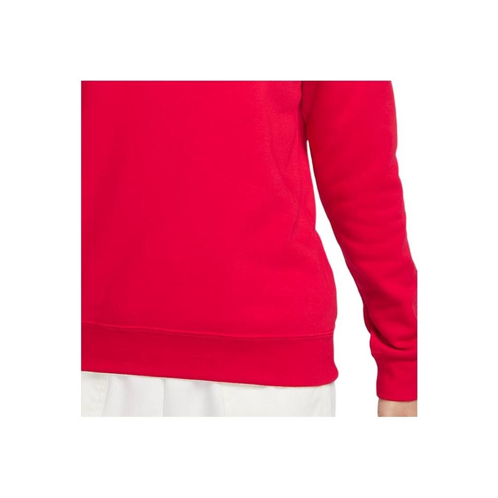 Nike Спортивная клубная флисовая однотонная повседневная толстовка с круглым вырезом и длинным рукавом женская толстовка красного цвета DQ5474-657