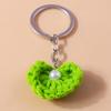 Aihua Hot New Handmade Knitted Keychain Keyring For Women Girl Cute Crocheted Flower Pendants Car Key Ring Handbag Charms Gifts