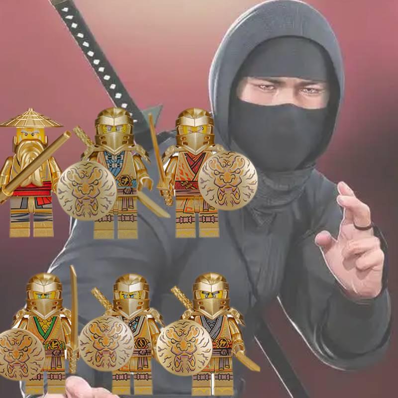 Мини-фигурка в стиле ниндзя, игрушка, набор строительных блоков, игрушка с аксессуарами для оружия
