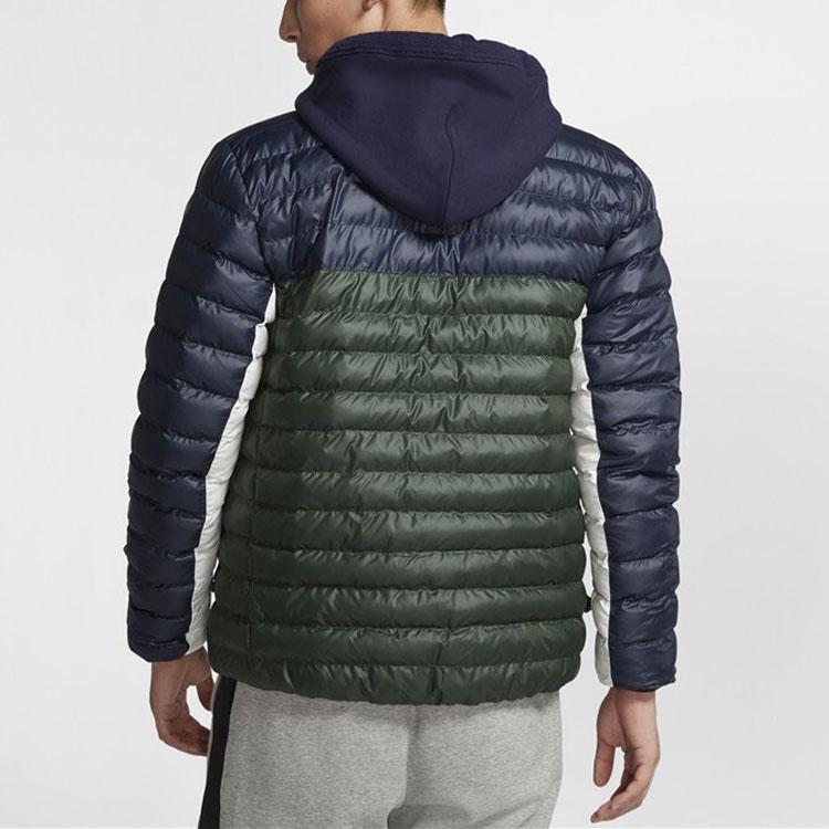 NIKE Sportswear Stand Collar Woven Jacket Men's Blue Green BV4686-451