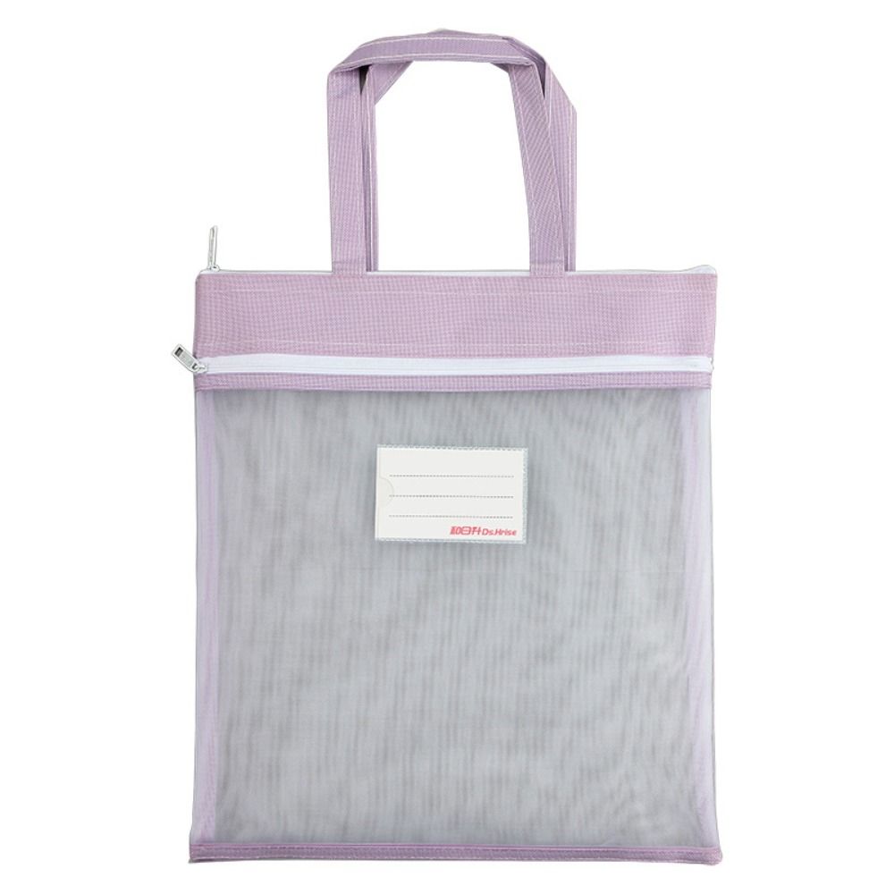 Student Homework Textbook A4 Mesh File Folders Zipper Storage Bag Document Bag Test Paper Folder