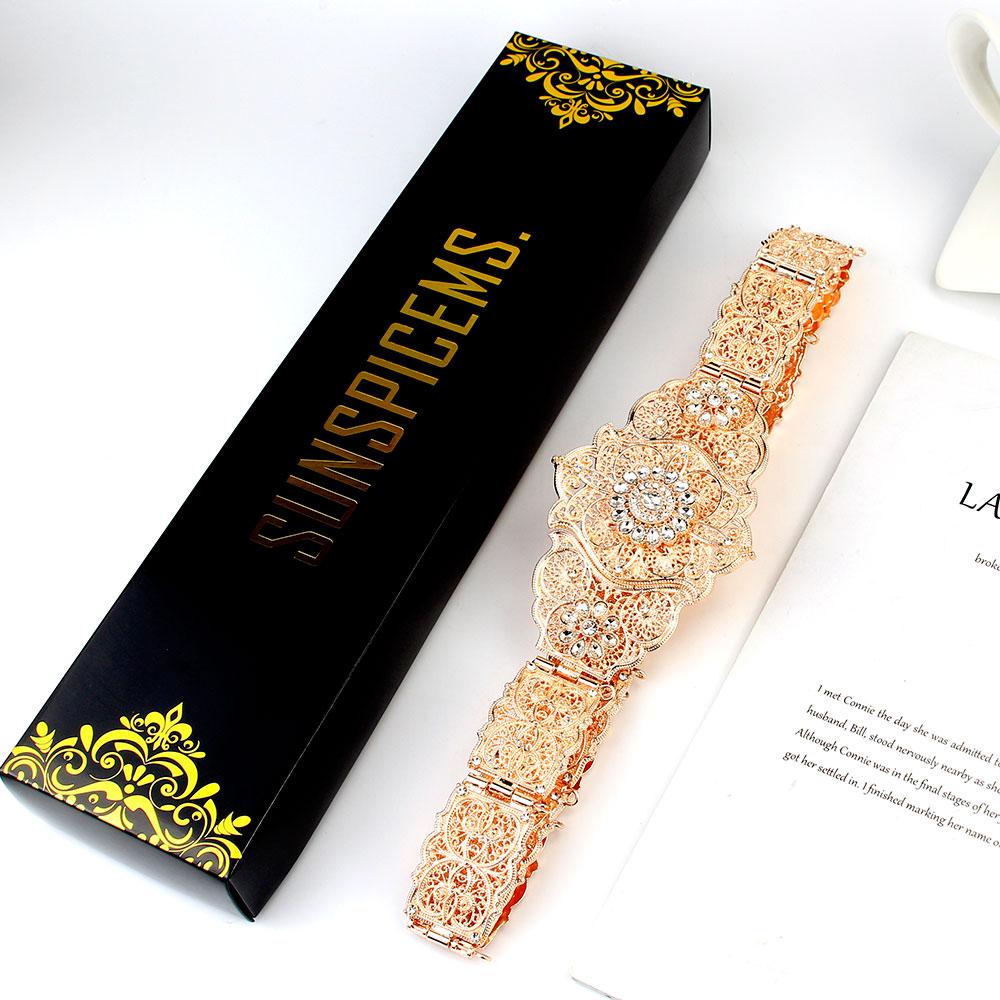 Женский металлический пояс золотого цвета с кристаллами, регулируемая длина, свадебные украшения