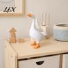 Small Metal Object Holder Magnetic Goose Key Holder, Resin Statue for Entryway Decor, Cute Animal Unique Birthday Gifts Desktop Ornament with