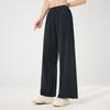 Ice Silk Women's New Summer Casual Pants Women's Thin Sports Breathable Slit Wide Leg Pants with Hanging Feeling