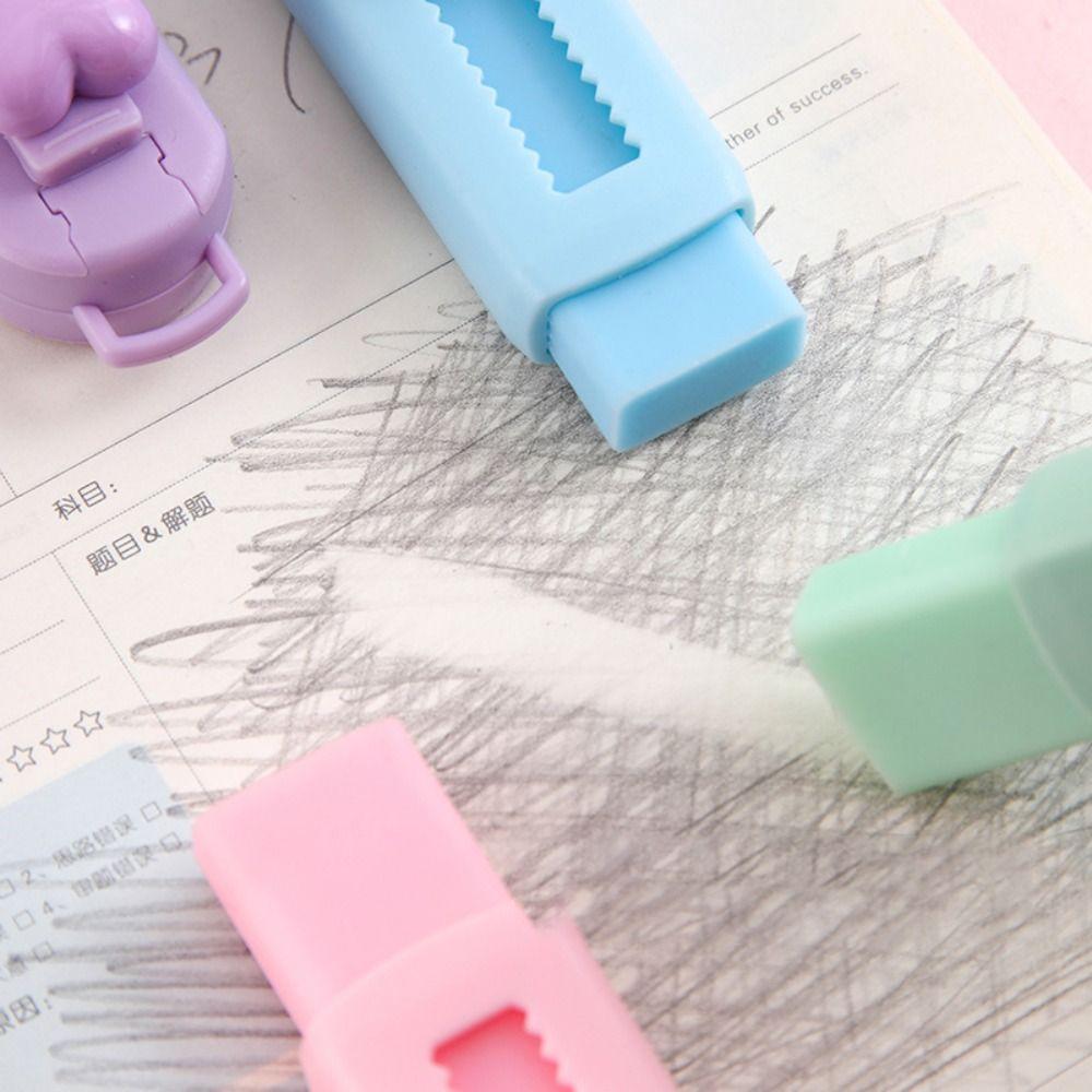 Creative Push-pull Eraser Portable Pencil Rubber Stationery Supply Push Pull Rubber  Students